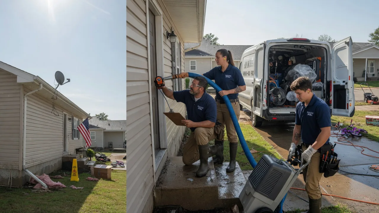 Ceiling Water Damage Restoration in St John, KS near me